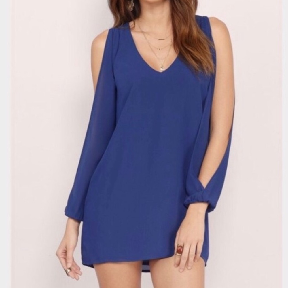 Tobi long sleeve Navy shift dress - Picture 1 of 5
